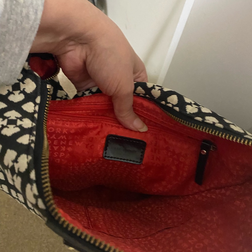 kate spade Black and Cream Patterned Crossbody Bag - Picture 6 of 9